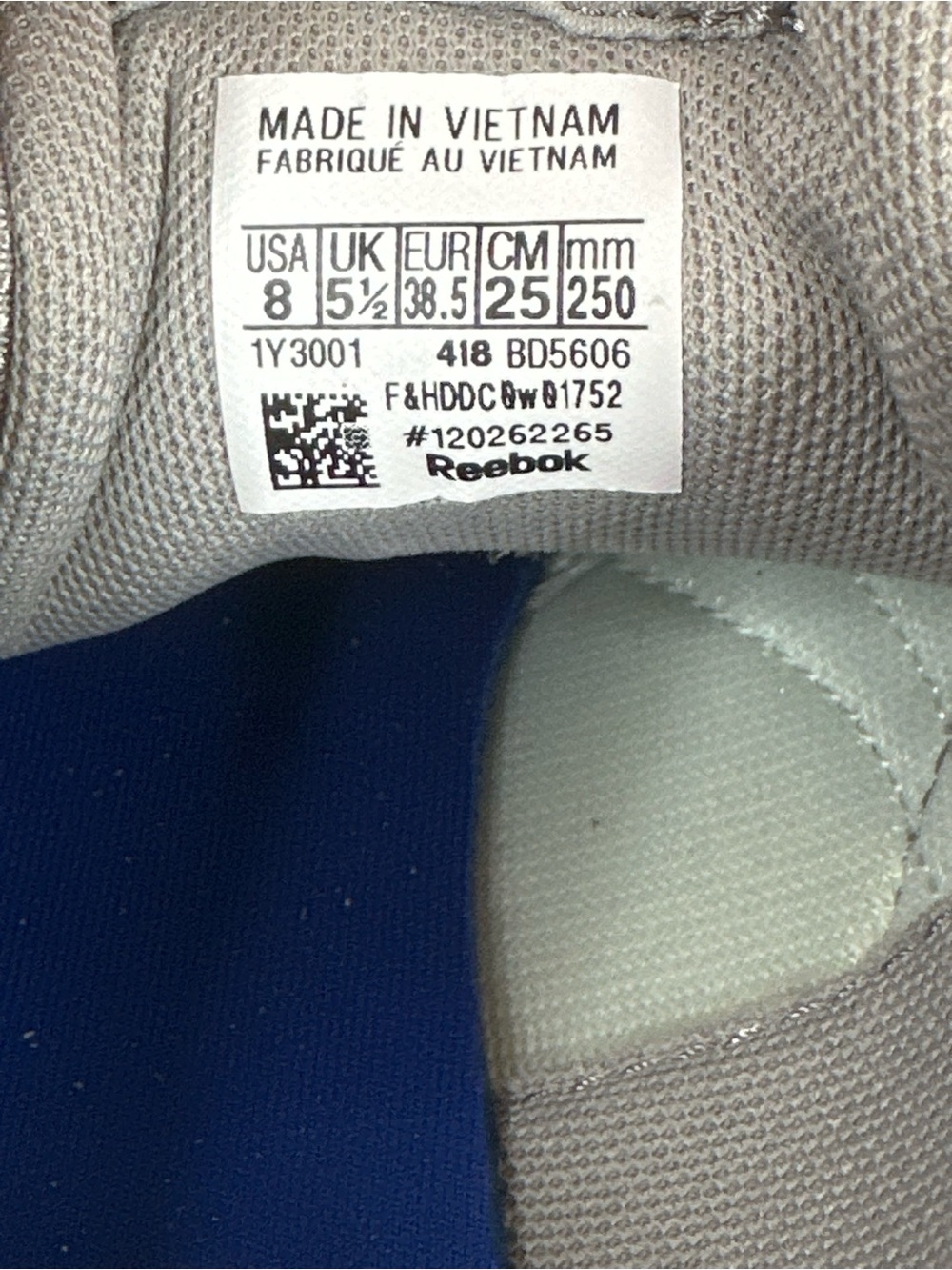 Reebok Women Light Gray Retro Lace-Up Sneakers, Foam lite, size 8 - Picture 8 of 9